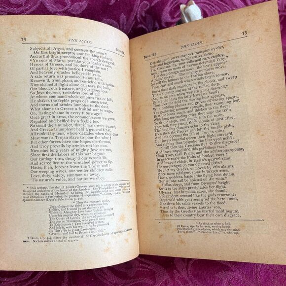 Ca 1890 The Iliad of Homer by Alexander Pope, Antique Book, Belford, Clarke & Co - Picture 6 of 10